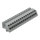 WAGO - 1-Leiter Federleiste, abgewinkelt, CAGE CLAMP®, 2,5mm², grau