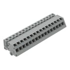WAGO - 1-Leiter Federleiste, abgewinkelt, CAGE CLAMP®, 2,5mm², grau