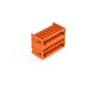 WAGO - THT-Doppelstock-Stiftleiste, Lötstift 1, 0x1, 0mm, abgewinkelt, orange