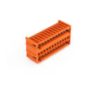 WAGO - THT-Doppelstock-Stiftleiste, Lötstift 1, 0x1, 0mm, abgewinkelt, orange