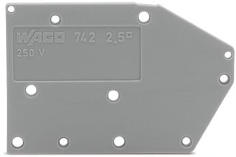 WAGO - Abschlussplatte, anrastbar, 1,5mm dick, grün-gelb