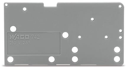 WAGO - Abschlussplatte, anrastbar, 1,5mm dick, grün-gelb