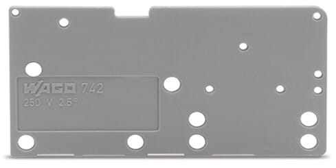 WAGO - Abschlussplatte, anrastbar, 1,5mm dick, grau
