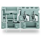 WAGO - Anreihbare 2-Leiter-Leiterplattenklemme, mit Sicherungsaufnahme, 2,5mm², grau