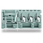 WAGO - Anreihbare 3-Leiter-Leiterplattenklemme, mit Sicherungsaufnahme, 2,5mm², grau