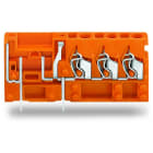 WAGO - Anreihbare 3-Leiter-Leiterplattenklemme, mit Sicherungsaufnahme, 2,5mm², orange