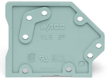 WAGO - Abschlussplatte, anrastbar, 1, 6mm dick, grau