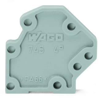 WAGO - Abschlussplatte, 1,5mm dick, anrastbar, grau