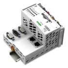 WAGO - Controller PFC200, 2xETHERNET, RS-232/-485, CAN, CANopen, PROFIBUS-Master, lichtgrau