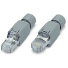 WAGO - ETHERNET-Stecker RJ-45, IP20, ETHERNET 10/100 Mbit/s, feldkonfektionierbar, lichtgrau