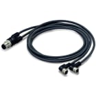 WAGO - Sensor-/Aktorleitung, 2xM8-Buchse, winklig, M12A-Stecker, axial