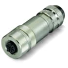 WAGO - Konfekt. Steckverbinder, 8-polig, M12-Bu axial