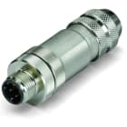 WAGO - Konfekt. Steckverbinder, 4-pol. geschirmt, M12 St axial D-kodiert