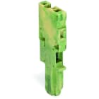 WAGO - 1-Leiter-Federleiste, CAGE CLAMP®, 4mm², grün-gelb