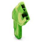 WAGO - 1-Leiter Federleiste, abgewinkelt, CAGE CLAMP®, 4mm², grün-gelb