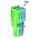 WAGO - 1-Leiter-Federleiste, CAGE CLAMP®, 4mm², grau/blau/grün-gelb