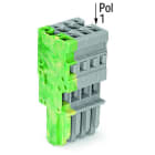 WAGO - 1-Leiter-Federleiste, CAGE CLAMP®, 4mm², grau/grün-gelb
