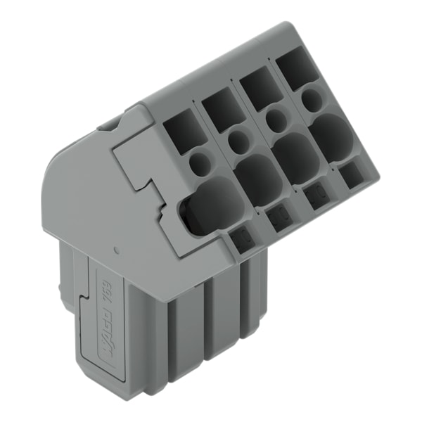 WAGO - 1-Leiter Federleiste, abgewinkelt, CAGE CLAMP®, 4mm², grau