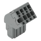 WAGO - 1-Leiter Federleiste, abgewinkelt, CAGE CLAMP®, 4mm², grau