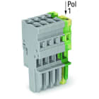WAGO - 1-Leiter-Federleiste, CAGE CLAMP®, 4mm², grün-gelb/grau