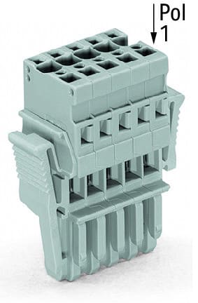 WAGO - 1-Leiter-Federleiste, CAGE CLAMP®, 4mm², grau