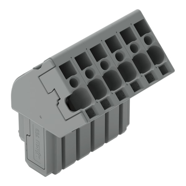 WAGO - 1-Leiter Federleiste, abgewinkelt, CAGE CLAMP®, 4mm², grau