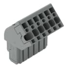 WAGO - 1-Leiter Federleiste, abgewinkelt, CAGE CLAMP®, 4mm², grau