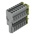 WAGO - 1-Leiter-Federleiste, CAGE CLAMP®, 4mm², grün-gelb/grau