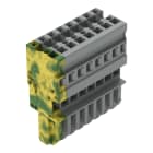 WAGO - 1-Leiter-Federleiste, CAGE CLAMP®, 4mm², grau/grün-gelb