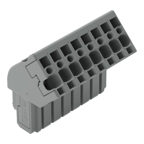 WAGO - 1-Leiter Federleiste, abgewinkelt, CAGE CLAMP®, 4mm², grau