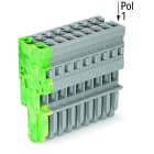 WAGO - 1-Leiter-Federleiste, CAGE CLAMP®, 4mm², grau/grün-gelb