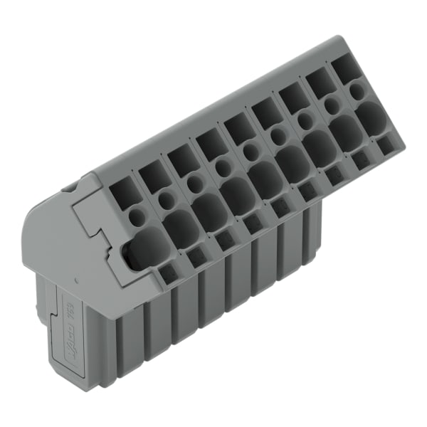 WAGO - 1-Leiter Federleiste, abgewinkelt, CAGE CLAMP®, 4mm², grau