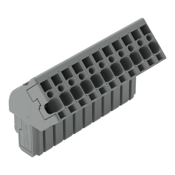 WAGO - 1-Leiter Federleiste, abgewinkelt, CAGE CLAMP®, 4mm², grau