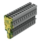 WAGO - 1-Leiter-Federleiste, CAGE CLAMP®, 4mm², grau/grün-gelb