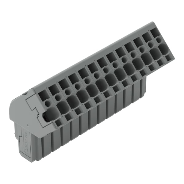 WAGO - 1-Leiter Federleiste, abgewinkelt, CAGE CLAMP®, 4mm², grau