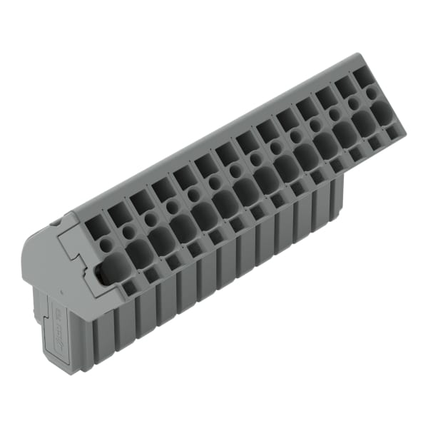 WAGO - 1-Leiter Federleiste, abgewinkelt, CAGE CLAMP®, 4mm², grau