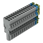 WAGO - 1-Leiter-Federleiste, CAGE CLAMP®, 4mm², grün-gelb/blau/grau