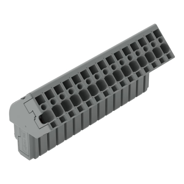 WAGO - 1-Leiter Federleiste, abgewinkelt, CAGE CLAMP®, 4mm², grau