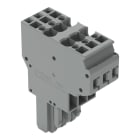 WAGO - 2-Leiter-Federleiste, CAGE CLAMP®, 4mm², grau