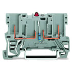 WAGO - 2-Pin-Bauelement-Basisklemme, LED rot, DC24V, grau