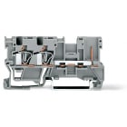 WAGO - 2-Leiter/1-Pin-Basisklemme, 4mm², für Tragschiene 35x15 und 35x7, 5, grau