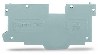 WAGO - Abschluss- und Zwischenplatte, 1, 1mm dick, grau