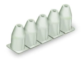 WAGO - Isolierungsstopp, 0,08 - 0,2mm² ''e'' (0, 14mm² ''f''), 5 Stück / Strang, weiß