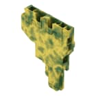 WAGO - 1-Leiter-Federleisten-Endmodul, CAGE CLAMP®, 4mm², grün-gelb