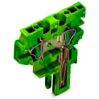 WAGO - 2-Leiter-Federleisten-Endmodul, CAGE CLAMP®, 4mm², grün-gelb