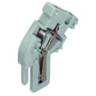 WAGO - 1-Leiter-Federleisten-Endmodul, abgewinkelt, CAGE CLAMP®, 4mm², grau