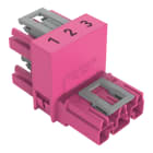 WAGO - h-Verteiler, 3-polig, Kod. B, pink