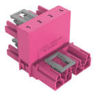 WAGO - h-Verteiler, 4-polig, Kod. B, pink