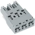 WAGO - Stecker, 3-polig, Kod. B, grau