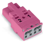 WAGO - Stecker, 2-polig, Kod. B, pink